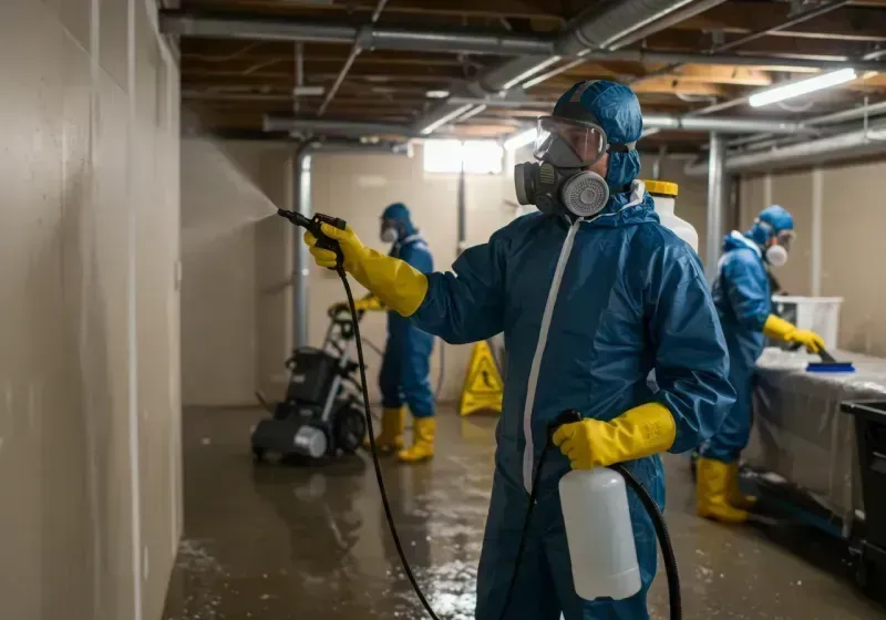 Basement Sanitization and Antimicrobial Treatment process in Ocean Shores, WA